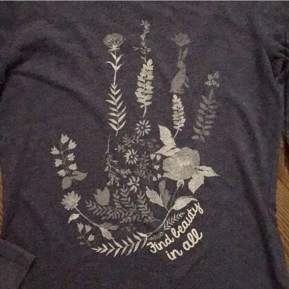 Girl’s Long Sleeve Hand Print Shirt - Picture 2 of 4